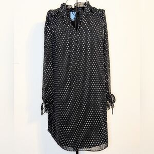 CeCe Dress in Rich Black Polka Dot  Size S
